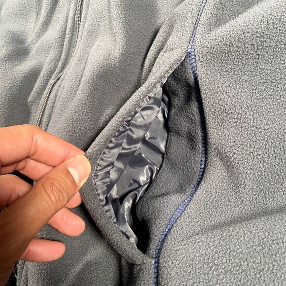 New York Giants Mens Large Full Zip Fleece Vest NFL Football Cold Weather - Picture 6 of 8